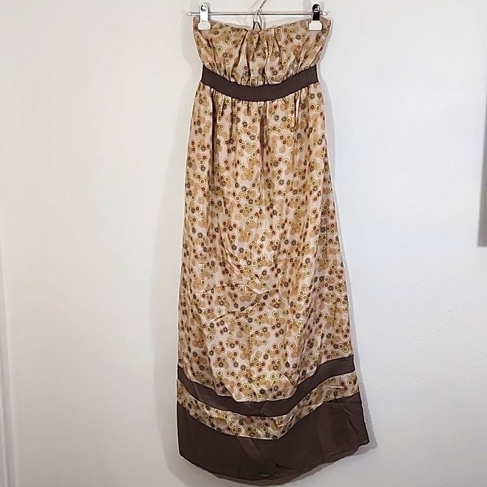 Mimi Maternity Women's silk mix sleeveless maxi Y2K style dress size S